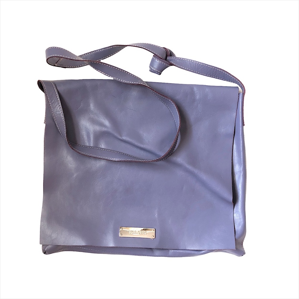 Antonello Serio Purple Leather Crossbody Bag